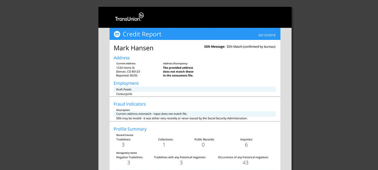 SmartMove Credit Report