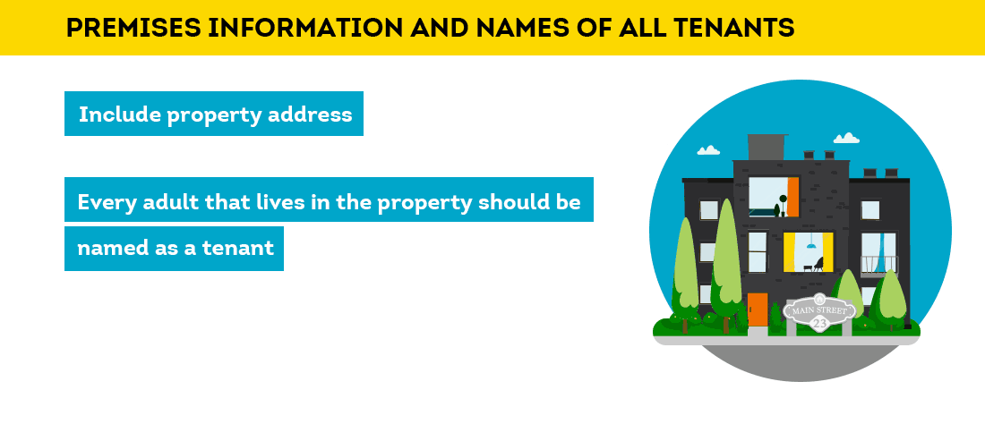 premises information and tenant names