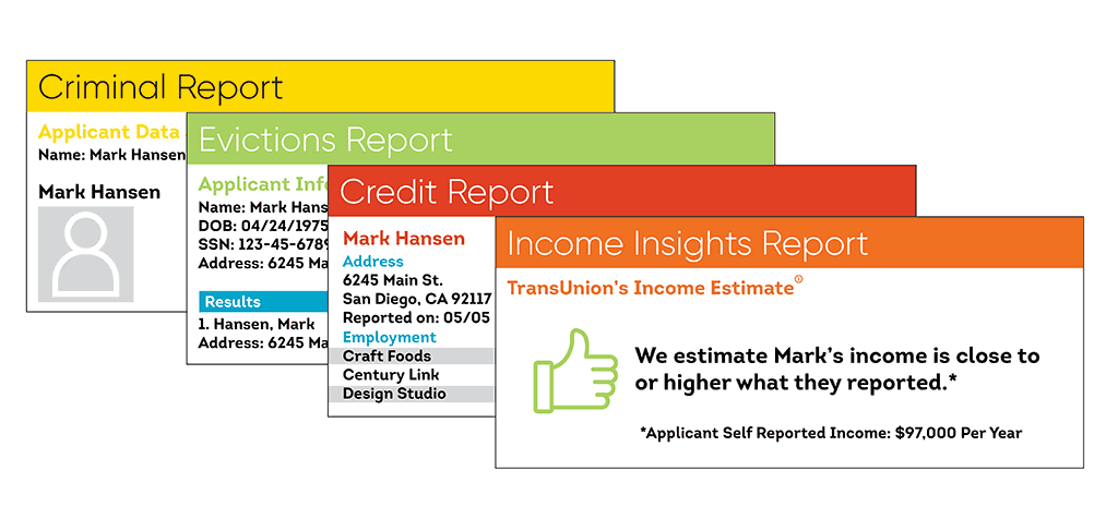 SmartMove’s criminal, eviction, credit, and income insight reports.