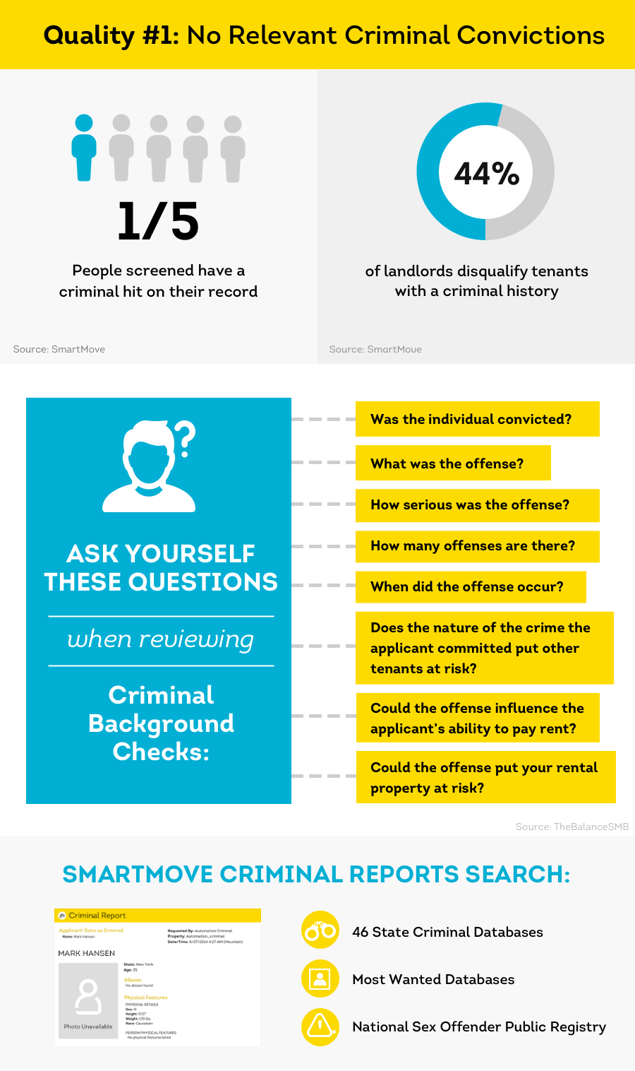 Quality #1 - No Relevant Criminal Convictions