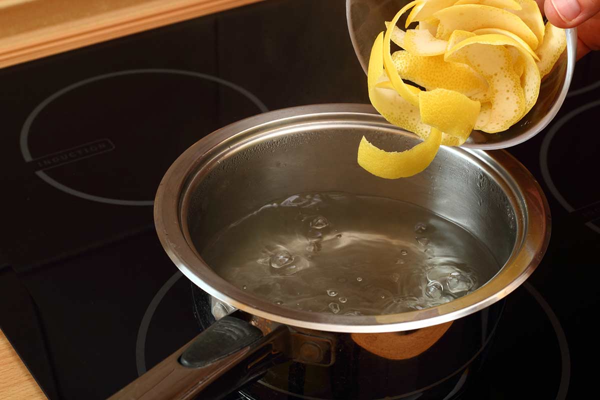 try boiling lemon peels to add a fresh scent