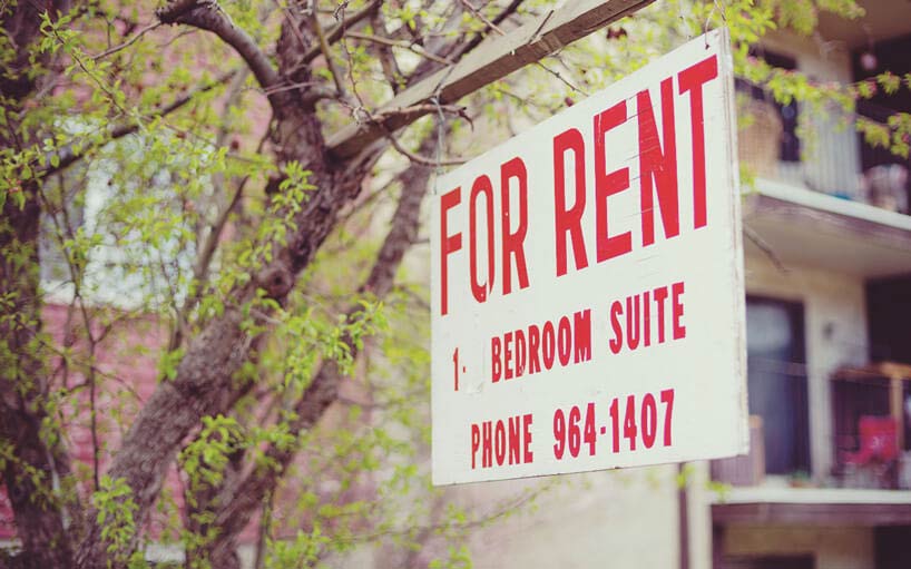 A For Rent Sign