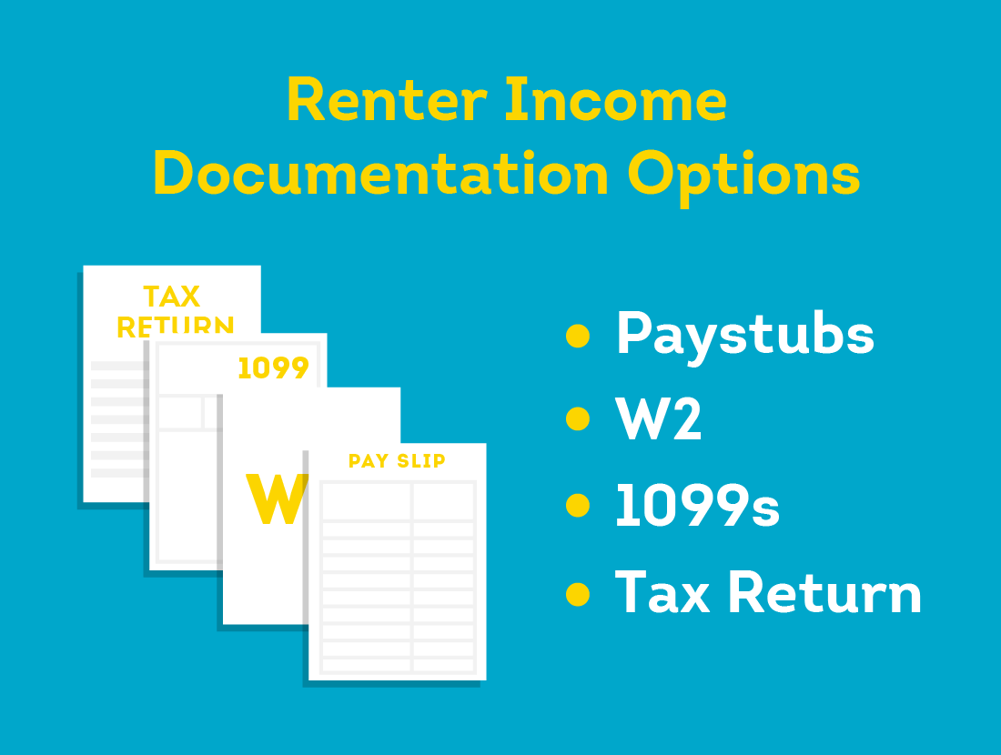 Options for requesting tenant income documentation 