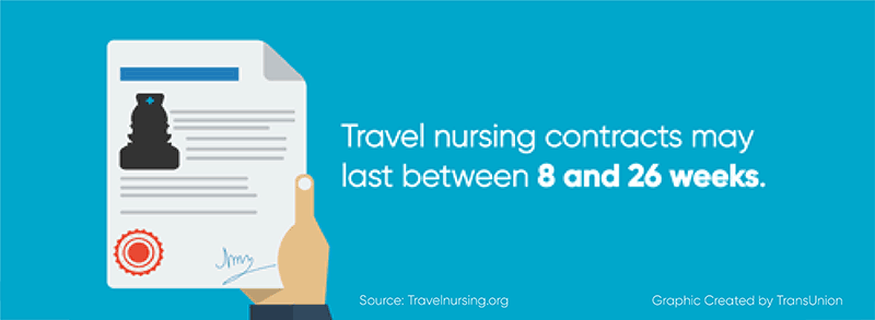 travel nursing contracts may last between 8 and 26 weeks