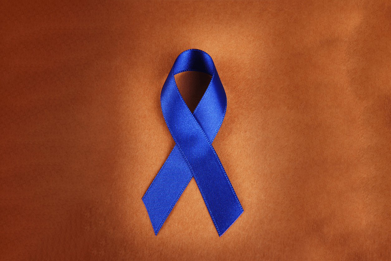 Human trafficking awareness blue ribbon